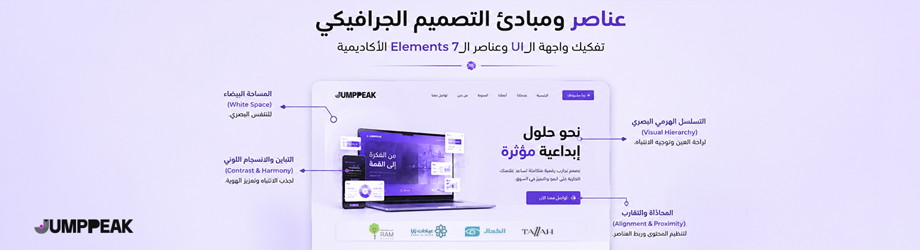 صورة-توضح-مبادئ-وعناصر-التصميم-الجرافيكي