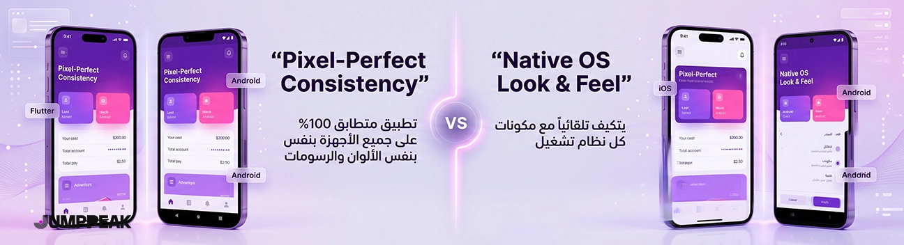 صورة-توضح-الفرق-بين-flutter-و-react-native